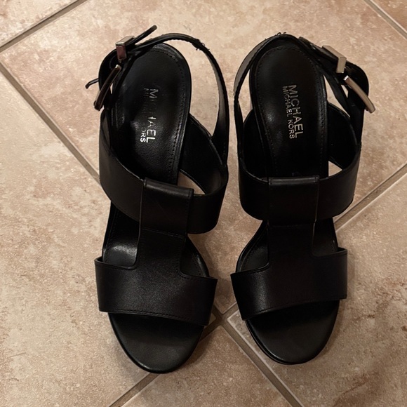 Michael Kors Black Strappy Heels - Picture 1 of 3